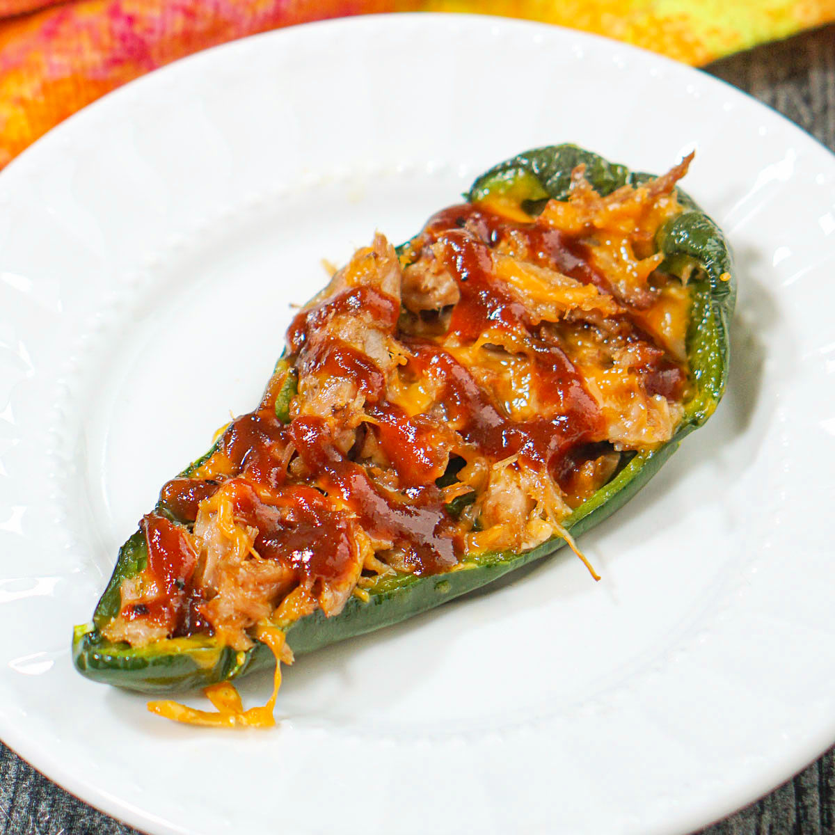 Easy Low Carb Pulled Pork Stuffed Poblanos Recipe